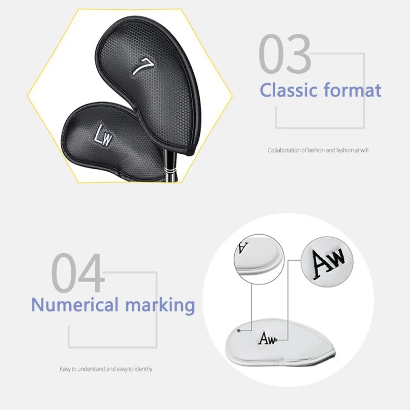 1 Set/12pcs Golf Iron Head Covers Iron Putter Protective Window Golf Club Iron Head Protector Golf Supplies
1 Set/12pcs Golf Iron Head Covers Iron Putter Protective Window Golf Club Iron Head Protector Golf Supplies