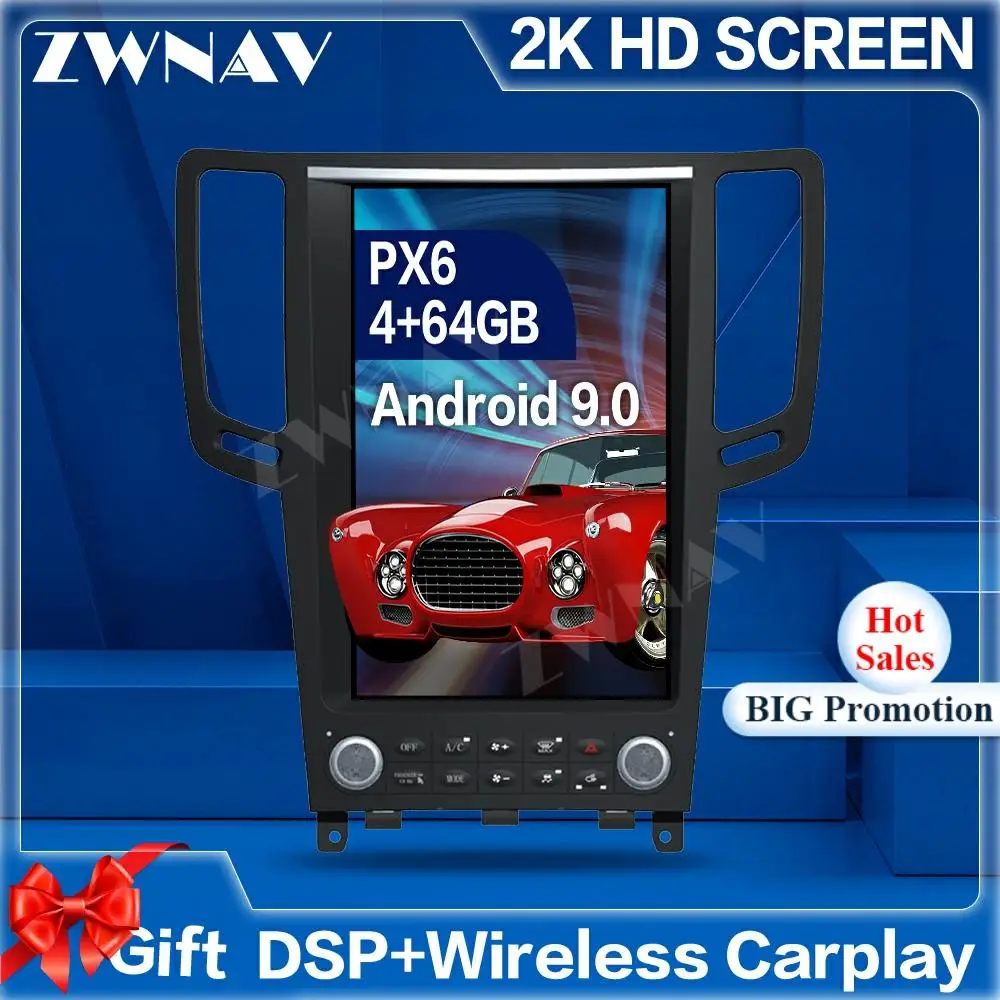 IPS Tesla Style Android 9.0 screen Car Multimedia Player For Infiniti GX G37 G25 G35G 2008-2014 GPS Audio Radio stereo head unit
IPS Tesla Style Android 9.0 screen Car Multimedia Player For Infiniti GX G37 G25 G35G 2008-2014 GPS Audio Radio stereo head unit