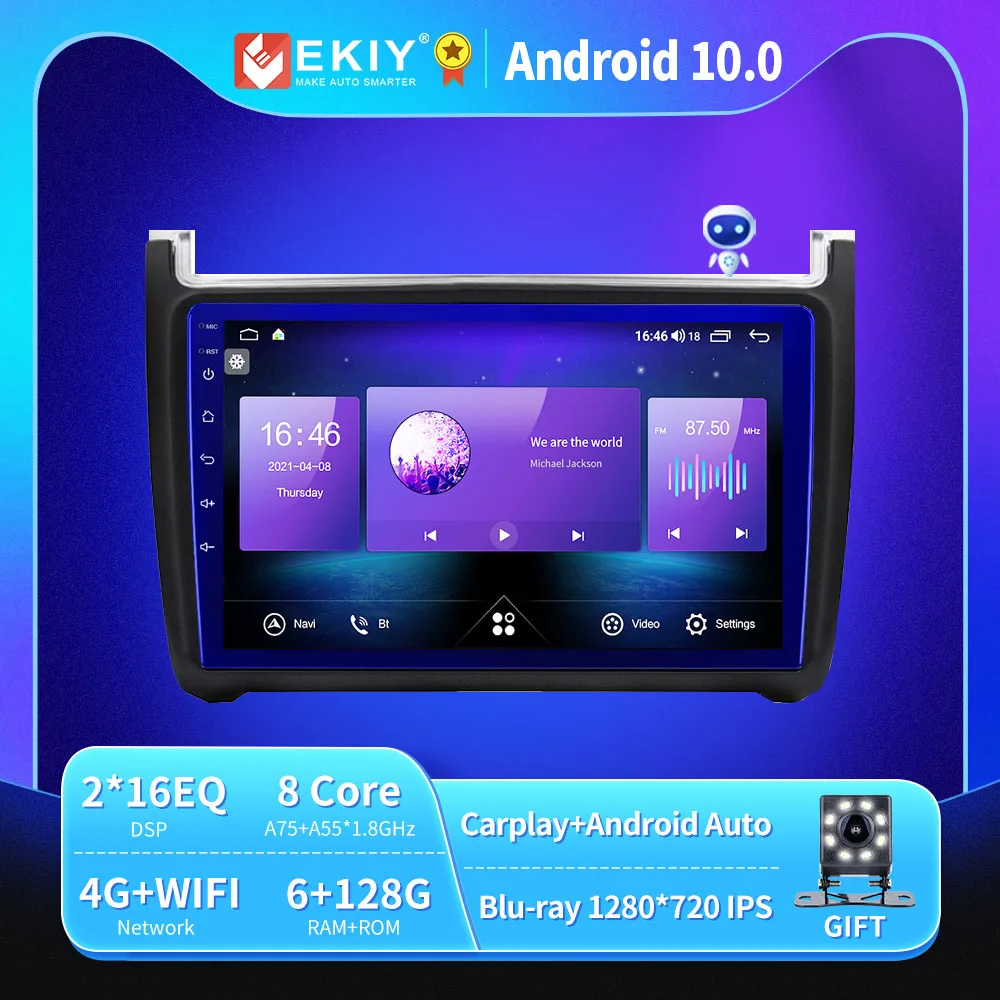 EKIY T900A Car Receiver Radio 2 Din Android For VW Volkswagen Polo 5 2008-2020 Multimedia Blu-ray IPS QLED GPS Navigator Carplay
EKIY T900A Car Receiver Radio 2 Din Android For VW Volkswagen Polo 5 2008-2020 Multimedia Blu-ray IPS QLED GPS Navigator Carplay