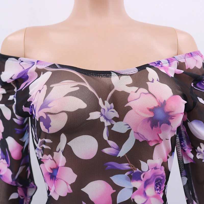 2020 Spring And Autumn Sexy Mini Dress Mesh Print See-through Tight Dress One-shoulder Tube Top Dress
2020 Spring And Autumn Sexy Mini Dress Mesh Print See-through Tight Dress One-shoulder Tube Top Dress