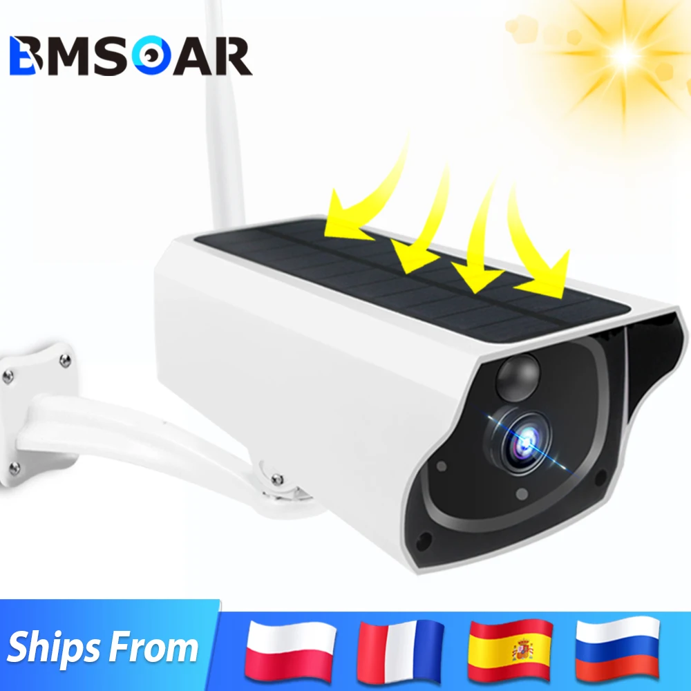 Outdoor Solar Security Camera 1080P Wireless WiFi Camera Solar Panel Rechargeable Battery Bullet PIR Motion Alarm Two Way Audio
Outdoor Solar Security Camera 1080P Wireless WiFi Camera Solar Panel Rechargeable Battery Bullet PIR Motion Alarm Two Way Audio