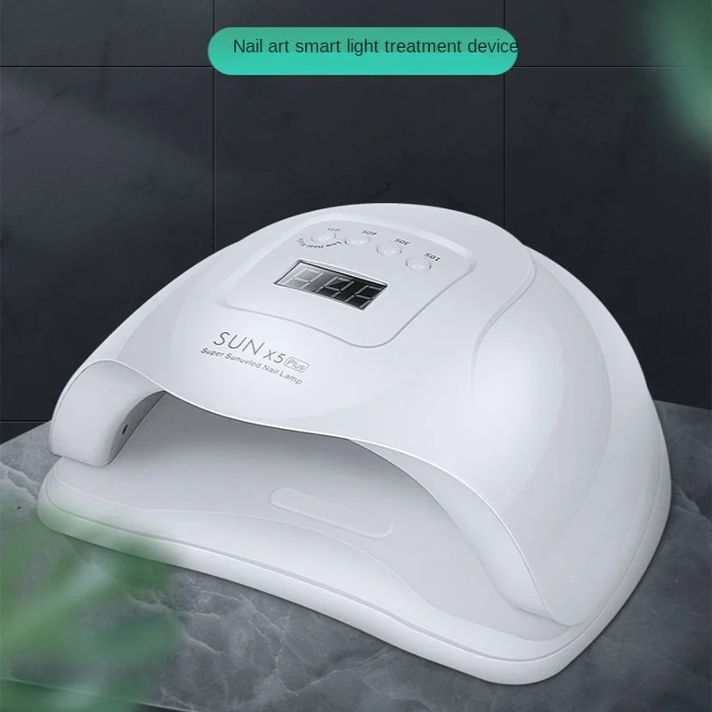 

УФ-светодиодная лампа для сушки ногтей маникюрная лампа для ногтей 4 режима с датчиком движения ЖК-дисплей сенсорный переключатель полимер...