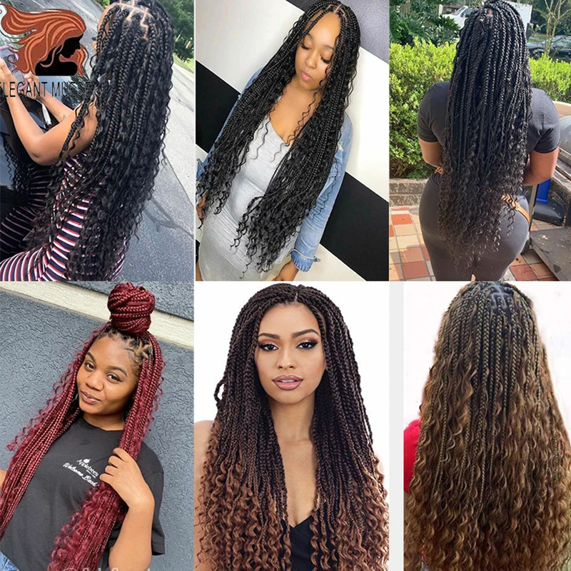 Box Braids Synthetic 24inch Crochet Hair With Curly Ends Goddess Box Braids Crochet Braids Bohemian Braiding Hair Extension
Box Braids Synthetic 24inch Crochet Hair With Curly Ends Goddess Box Braids Crochet Braids Bohemian Braiding Hair Extension