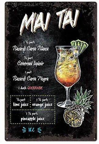 Cocktail Recipe Novelty Parking Retro Metal Tin Sign Plaque Poster Wall Decor Art Shabby Chic Gift Suitable 12x8 Inch
Cocktail Recipe Novelty Parking Retro Metal Tin Sign Plaque Poster Wall Decor Art Shabby Chic Gift Suitable 12x8 Inch