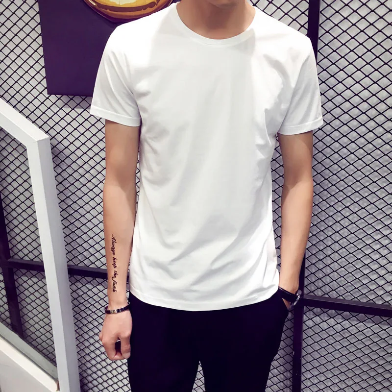 2021 New Short Sleeve T-shirt Men's Wear Korean Round Neck Summer Top Slim Solid Color Men's Undercover Half Sleeve Fashion
2021 New Short Sleeve T-shirt Men's Wear Korean Round Neck Summer Top Slim Solid Color Men's Undercover Half Sleeve Fashion