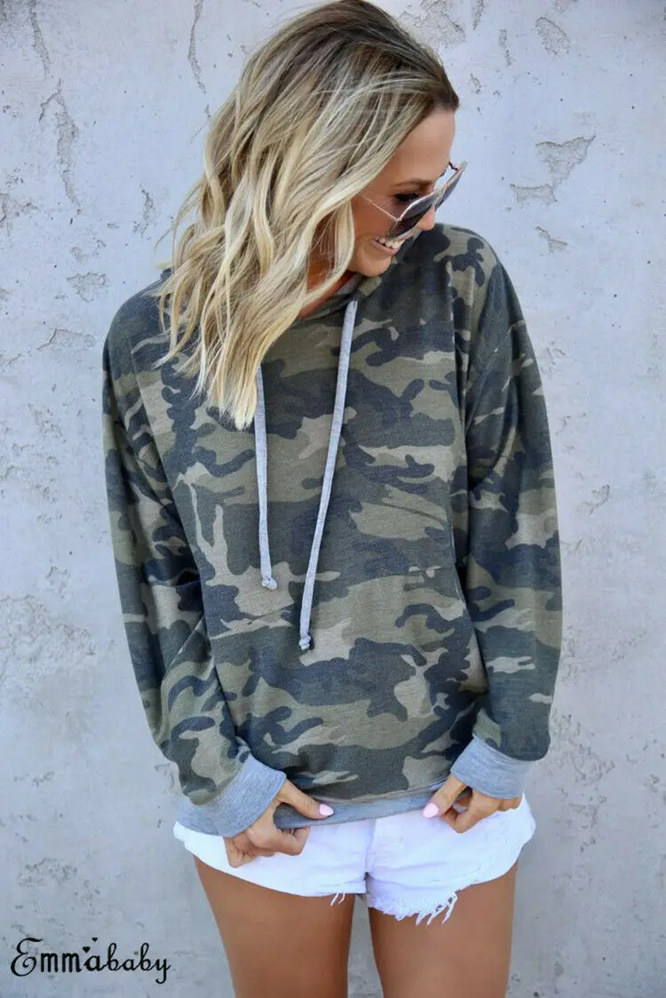 3 Colors Fashion Women Autumn Winter Long Sleeve Casual Camouflage Pullover Hoodie T-Shirt Blouse Jumper Sweatshirt Top
3 Colors Fashion Women Autumn Winter Long Sleeve Casual Camouflage Pullover Hoodie T-Shirt Blouse Jumper Sweatshirt Top