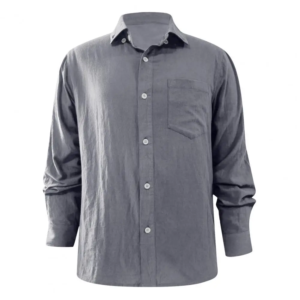 5 Sizes Men Shirts Button-Down Collar Single Breasted Solid Color Summer Cotton Linen Men Fashion Long Sleeve Tops for Dating
5 Sizes Men Shirts Button-Down Collar Single Breasted Solid Color Summer Cotton Linen Men Fashion Long Sleeve Tops for Dating