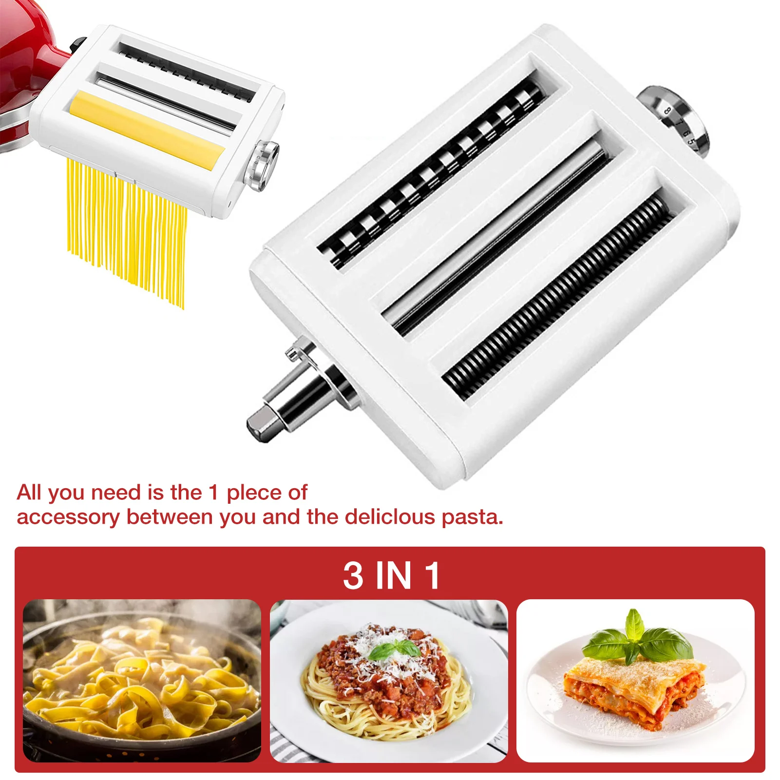 Pasta Roller Cutter Parts For Kitchen Aid Pasta Kitchen Aid Stand Mixers Pasta Sheet Roller Spaghetti Cutter Fettuccine Cutter
Pasta Roller Cutter Parts For Kitchen Aid Pasta Kitchen Aid Stand Mixers Pasta Sheet Roller Spaghetti Cutter Fettuccine Cutter