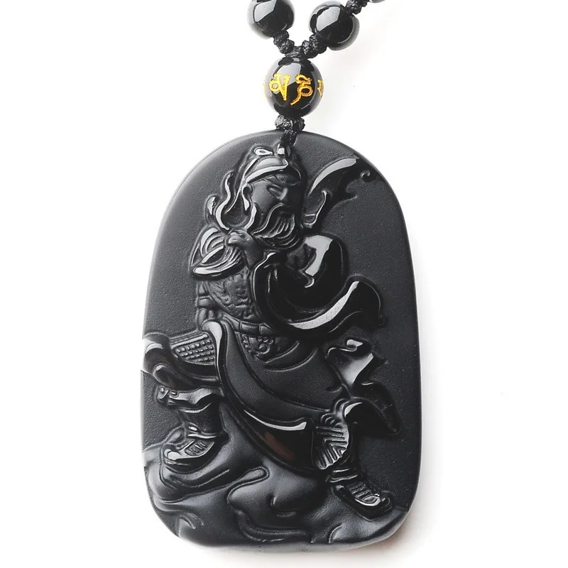 Natural Ice Obsidian Guan Gong Pendant Fashion Fine Jewelry Handmade Carving Wu Cai Shen Necklace Men and Women Gift Accessories
Natural Ice Obsidian Guan Gong Pendant Fashion Fine Jewelry Handmade Carving Wu Cai Shen Necklace Men and Women Gift Accessories