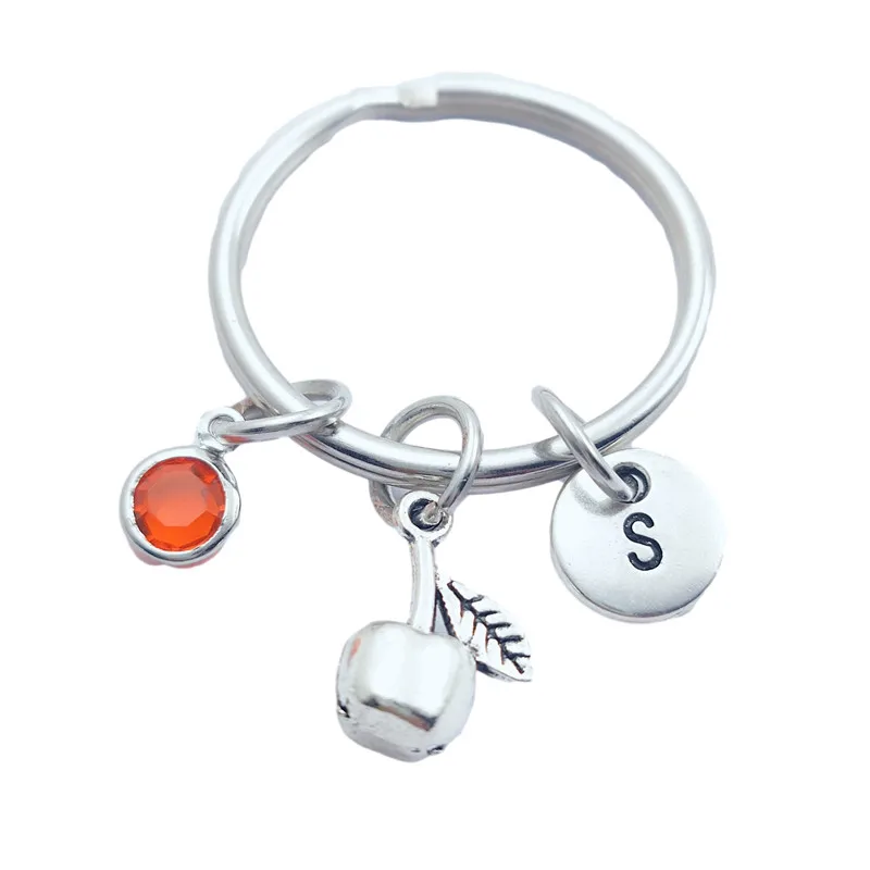 Cherry Fruit Keychains Creative Initial Letter Monogram Birthstone Keyrings Fashion Jewelry Women Gifts Pendants
Cherry Fruit Keychains Creative Initial Letter Monogram Birthstone Keyrings Fashion Jewelry Women Gifts Pendants