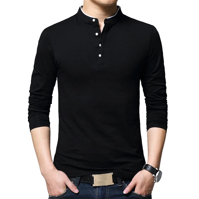 FAKUNTN Brand Autumn Casual Mens T Shirts Fashion 2021 Sold Color Mandarin Collar Long Sleeve T-Shirt Luxury Plus Size M-5XL
FAKUNTN Brand Autumn Casual Mens T Shirts Fashion 2021 Sold Color Mandarin Collar Long Sleeve T-Shirt Luxury Plus Size M-5XL