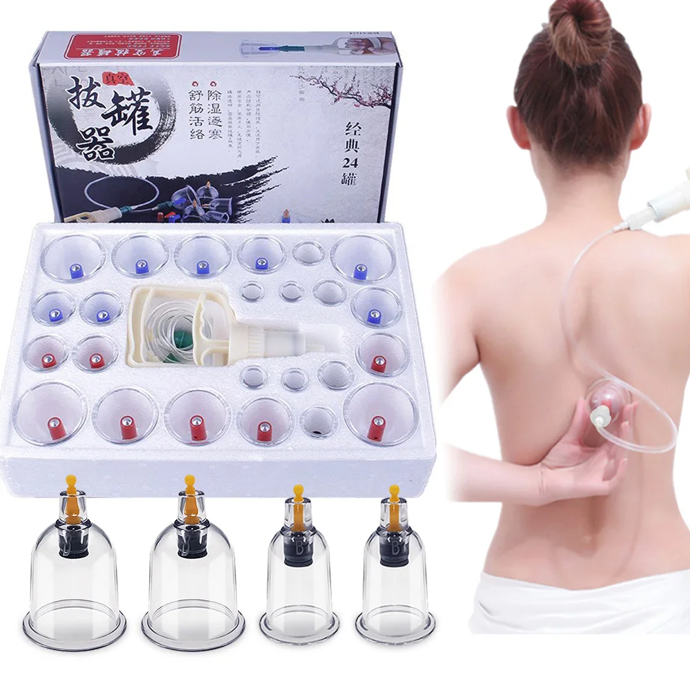 24 Cans Chinese Guasha Vacuum Cupping Glasses Ventouse Suction Cup Anti Cellulite Massage Jars Machine Body Cups Kit Therapy Set
24 Cans Chinese Guasha Vacuum Cupping Glasses Ventouse Suction Cup Anti Cellulite Massage Jars Machine Body Cups Kit Therapy Set