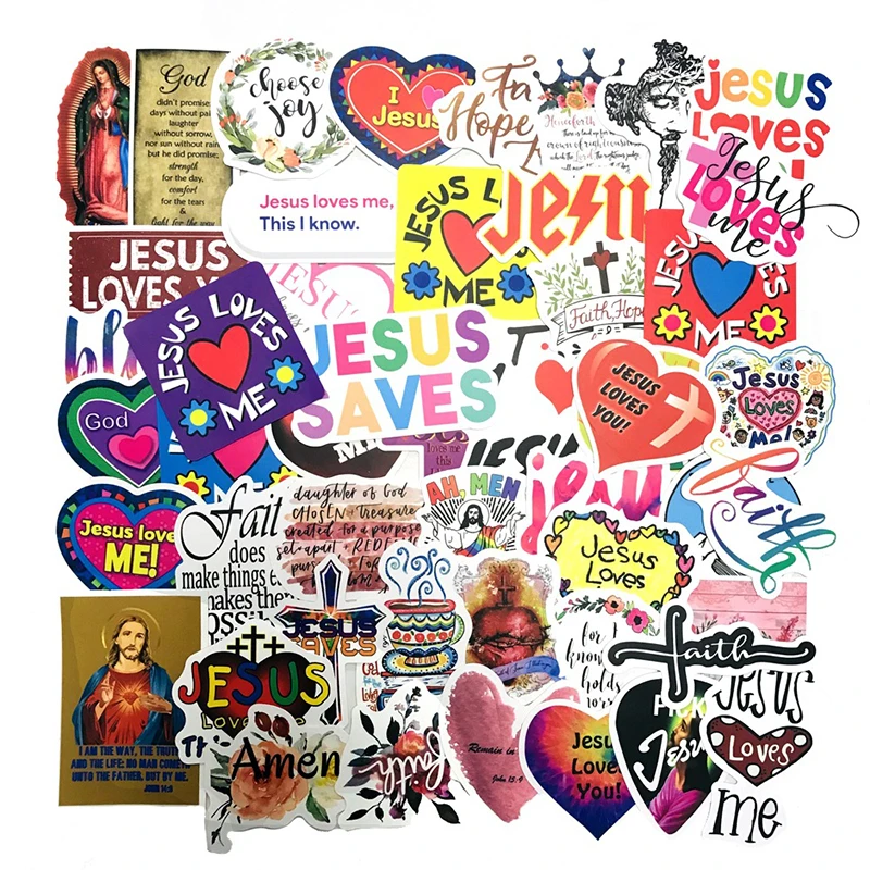 50PCS Cartoon Jesus Christ Sticker Love Faith Cute For Phone Case Suitcase Laptop Guitar Skateboard Computer Waterproof Stickers
50PCS Cartoon Jesus Christ Sticker Love Faith Cute For Phone Case Suitcase Laptop Guitar Skateboard Computer Waterproof Stickers
