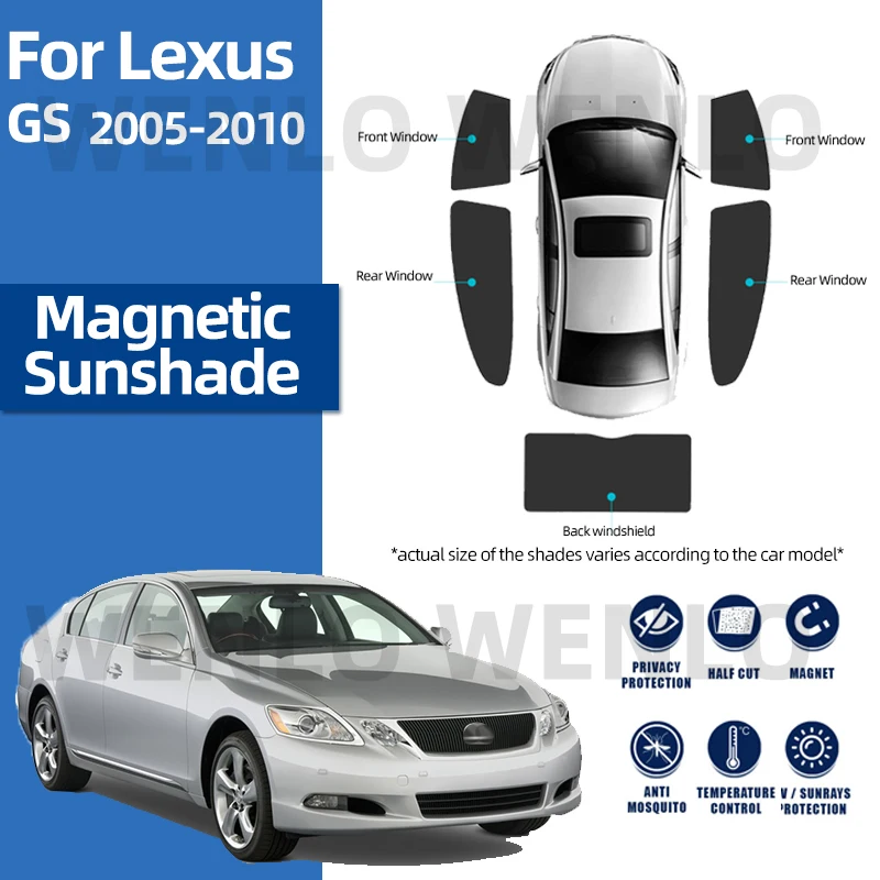 For Lexus GS300 2005-2010 Window Sunshades Magnetic Block Light Protective Cover Polyester Nylon Car Curtain
For Lexus GS300 2005-2010 Window Sunshades Magnetic Block Light Protective Cover Polyester Nylon Car Curtain