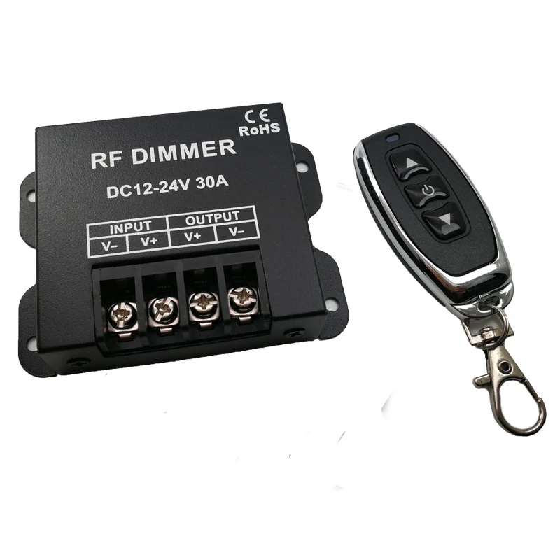 12V 24VDC 30A RF Remote LED Strip Dimmer,PWM Single Color Bright Change Wireless Controller Stepless Dimming Signal Amplifer
12V 24VDC 30A RF Remote LED Strip Dimmer,PWM Single Color Bright Change Wireless Controller Stepless Dimming Signal Amplifer