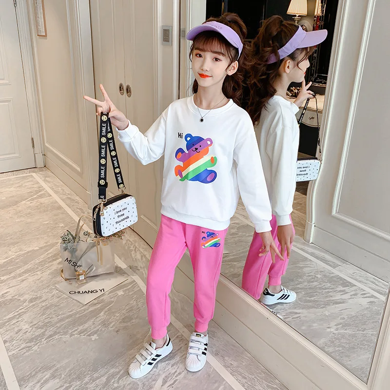 Boys Girls Clothing Suits Sweatshirts +Pants 2021 Bear Spring Autumn Kids Teenagers Outwear Kids Cotton Tracksuit Sport Suits
Boys Girls Clothing Suits Sweatshirts +Pants 2021 Bear Spring Autumn Kids Teenagers Outwear Kids Cotton Tracksuit Sport Suits