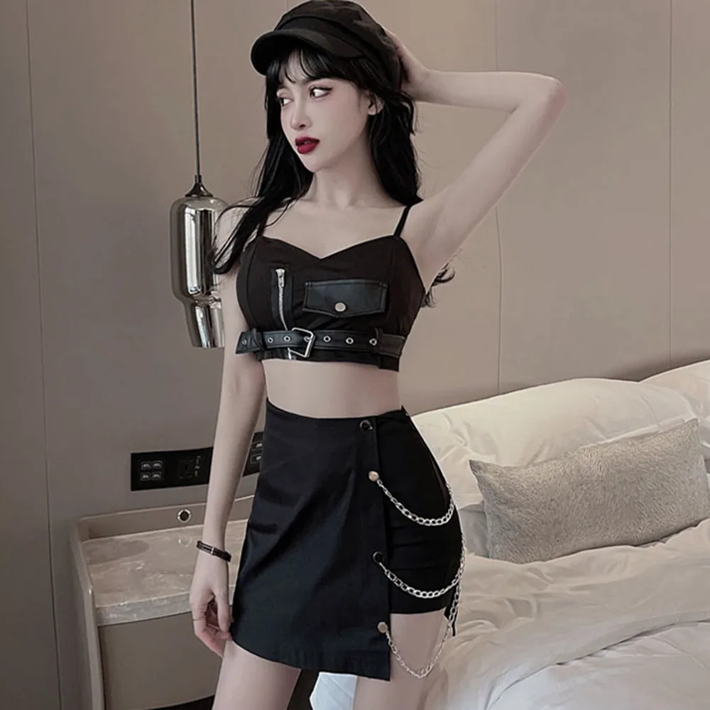 Gothic Sexy Tank Top 2021 Summer Fashion Casual Hipster Designer Creative Color Contrast Zipper Lattice
Gothic Sexy Tank Top 2021 Summer Fashion Casual Hipster Designer Creative Color Contrast Zipper Lattice