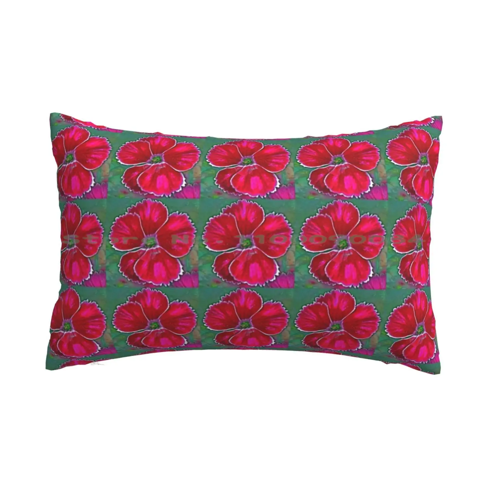 

Red Flower Image Pillow Case 20x30 50*75 Sofa Bedroom Get Tags Flowers Floral Summer Nature Cute Spring Green Watercolor Yellow