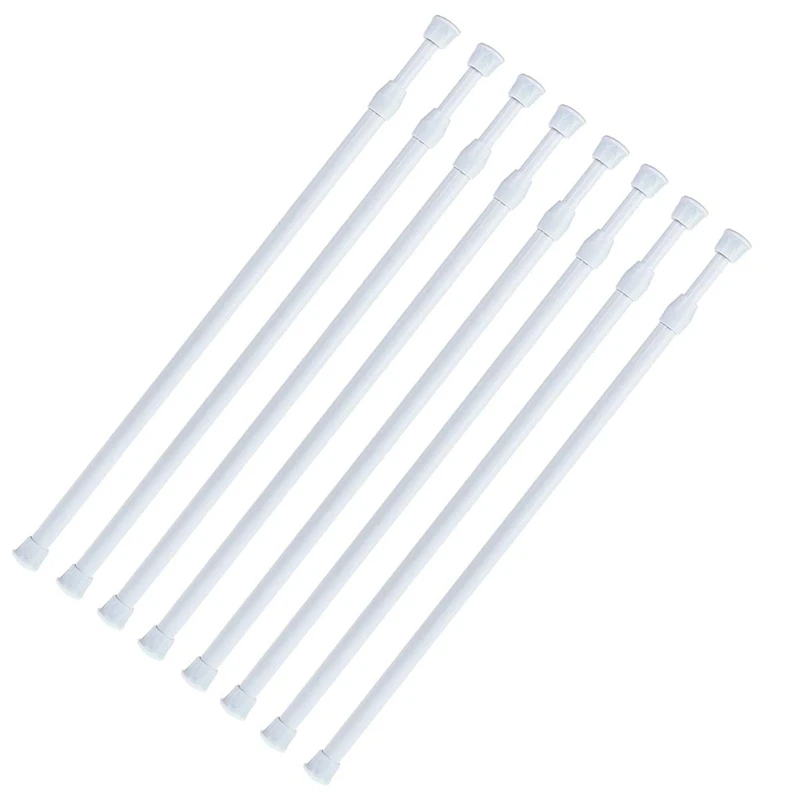 8 Small Tension Rods 15.7 inch to 28 inch Spring Extendable Curtain Curtain Shower Curtain Telescopic Rod for Kitchen Cabinet Cu
8 Small Tension Rods 15.7 inch to 28 inch Spring Extendable Curtain Curtain Shower Curtain Telescopic Rod for Kitchen Cabinet Cu