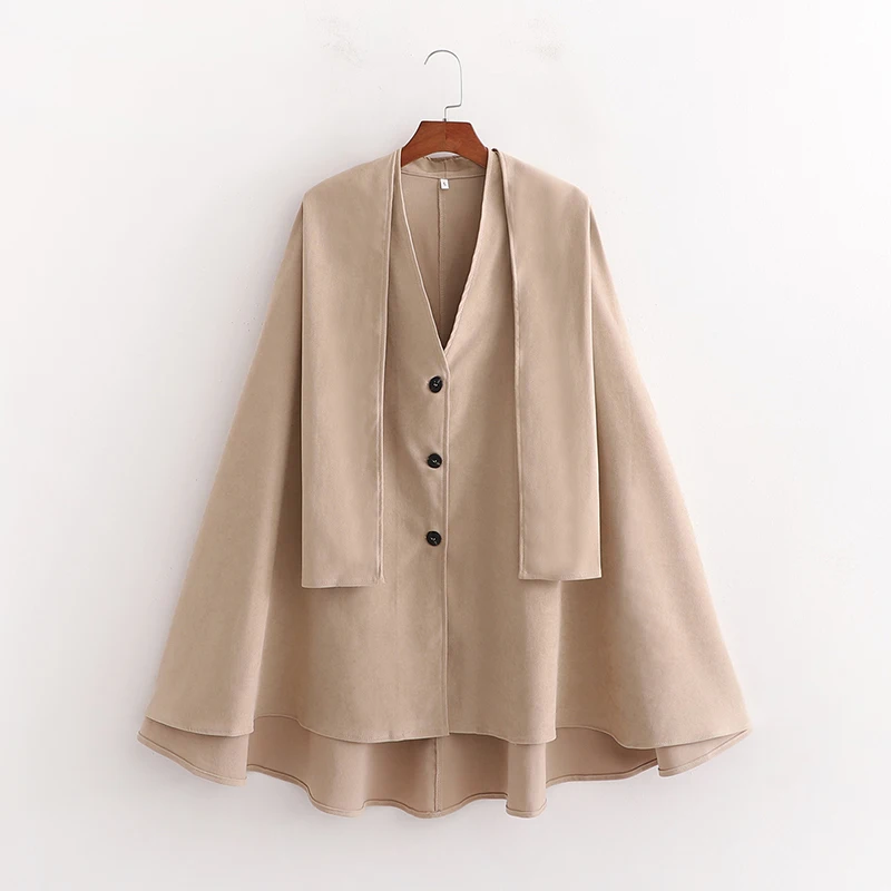 V-neck Long Coat Ladies Autumn and Winter Cloak Windbreaker Pocket Coat Open Stitch New Style Ladies Streetwear Coats
V-neck Long Coat Ladies Autumn and Winter Cloak Windbreaker Pocket Coat Open Stitch New Style Ladies Streetwear Coats
