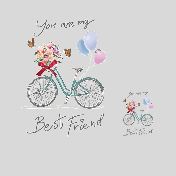 You are my best friend bicycle flower butterfly heat transfer inscription sticker DIY iron on T-shirt for a friend
You are my best friend bicycle flower butterfly heat transfer inscription sticker DIY iron on T-shirt for a friend