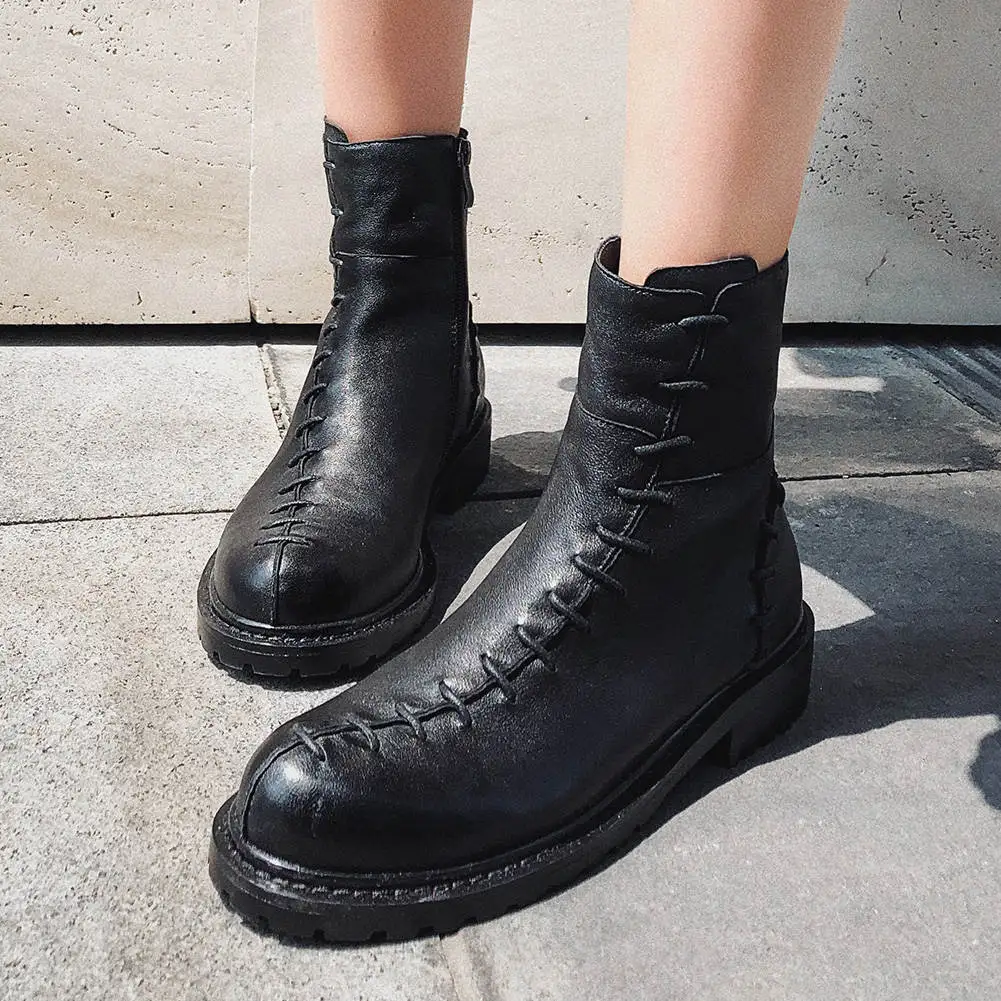 Sarairis 2020 Hot Sale Genuine Leather Comfy Shoes Woman Boots Zip Up Chunky Heels Platform Luxury Trend Boots Ladies
Sarairis 2020 Hot Sale Genuine Leather Comfy Shoes Woman Boots Zip Up Chunky Heels Platform Luxury Trend Boots Ladies