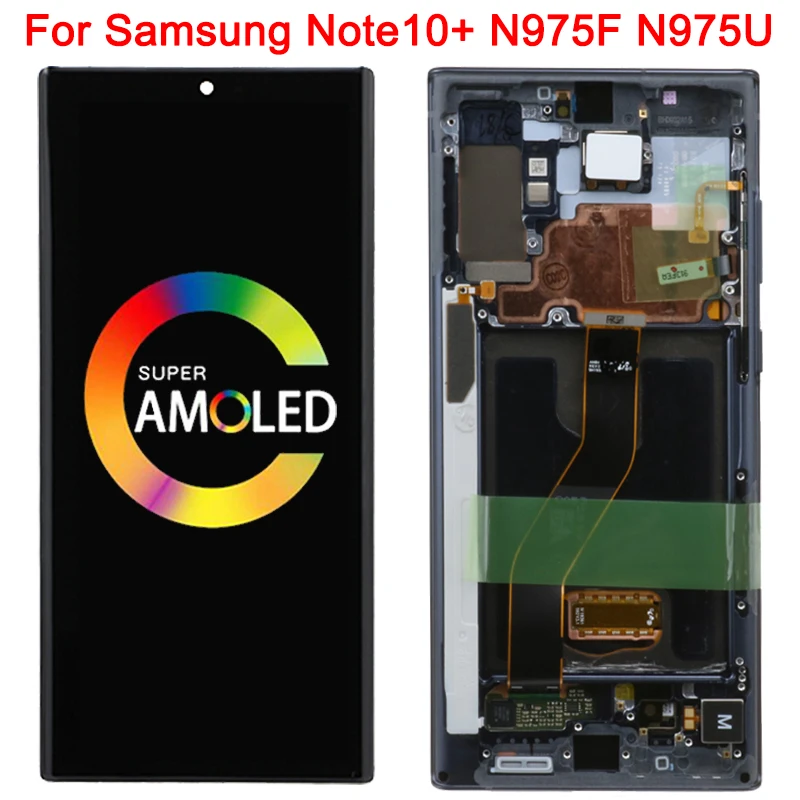Оригинальный Для Samsung Galaxy Note10 + ЖК дисплей с рамкой плюс SM N975F N975A N975U сенсорный