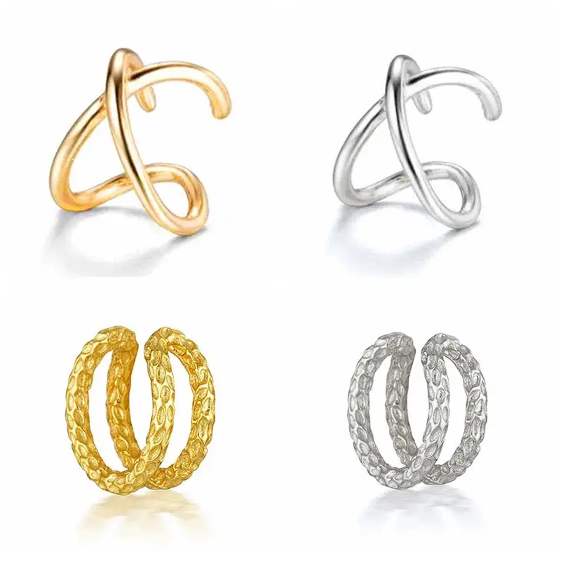 24K Gold-Plated Silver Metal Ear Clip Earrings for Women Geometric Minimalist Ear Cuff Without Piercing Earrings Trend Jewelry 
24K Gold-Plated Silver Metal Ear Clip Earrings for Women Geometric Minimalist Ear Cuff Without Piercing Earrings Trend Jewelry