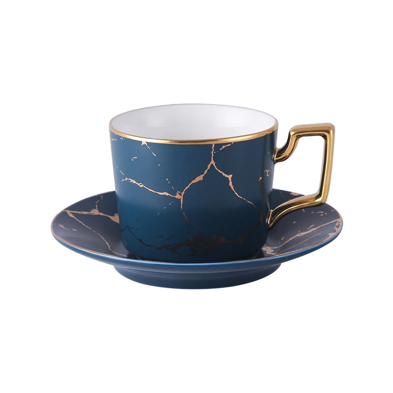 Coffee cup tableware home ceramic Black tea cup and saucer creative marble pattern coffee cup and saucer set sent spoon
Coffee cup tableware home ceramic Black tea cup and saucer creative marble pattern coffee cup and saucer set sent spoon
