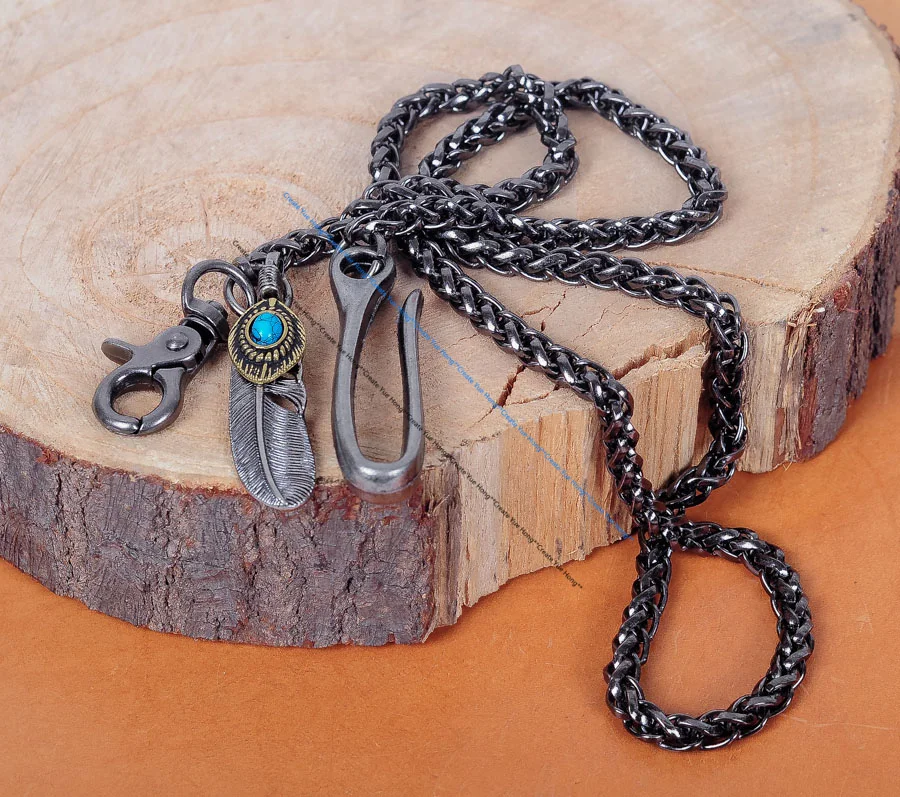 30" Biker Punk Basic Strong Twisted Feather Biker Trucker Keychain Key Jean Wallet Chain Metal Keyring
30" Biker Punk Basic Strong Twisted Feather Biker Trucker Keychain Key Jean Wallet Chain Metal Keyring
