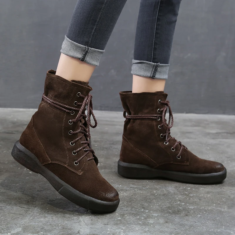 LAASIMI Cow Suede Women's Winter Snow Boots Autumn Lace Up Ankle Rubber Ladies Boot Female Genuine Leather Solid Shoes For Women
LAASIMI Cow Suede Women's Winter Snow Boots Autumn Lace Up Ankle Rubber Ladies Boot Female Genuine Leather Solid Shoes For Women