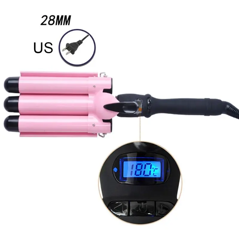20/22/25/28mm Curling Iron 3 Barrels Hair Curler Large Wave Fast Heating Styling Tool for Salon Home Use
20/22/25/28mm Curling Iron 3 Barrels Hair Curler Large Wave Fast Heating Styling Tool for Salon Home Use