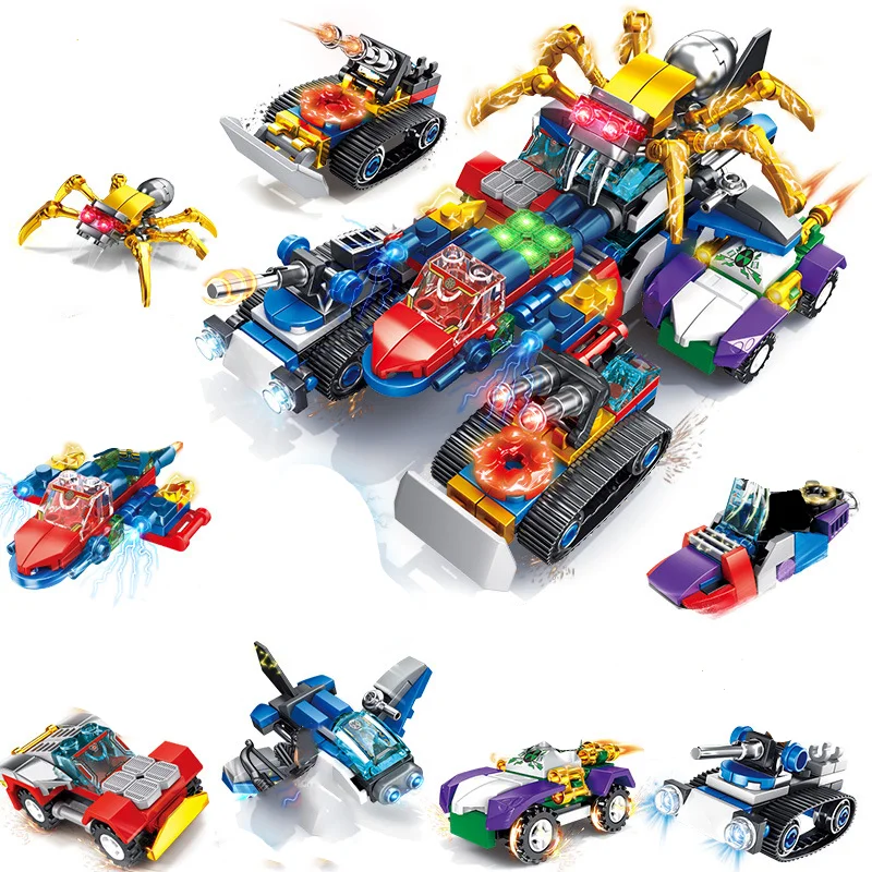 8 IN 1 Anime Spidered Racing Car Building Blocks Action Figures Deformation Toy Robots DIY Bricks Assembling Toys for Children
8 IN 1 Anime Spidered Racing Car Building Blocks Action Figures Deformation Toy Robots DIY Bricks Assembling Toys for Children