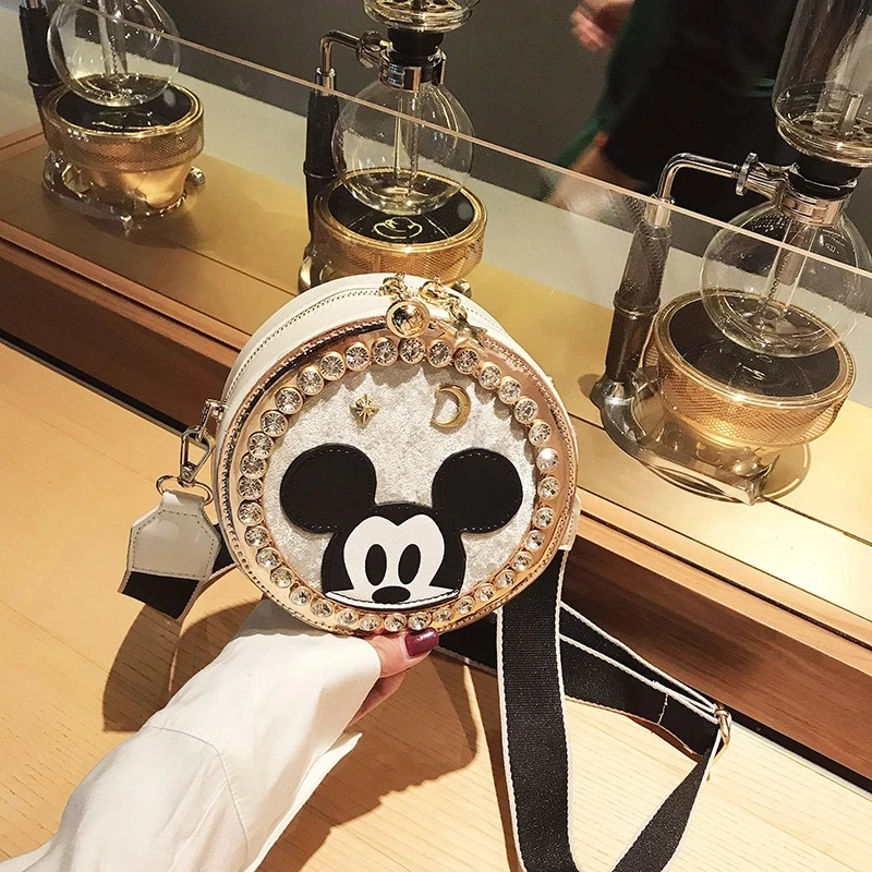Disney spring ins rivet diamond bag Mickey mouse bag female new fashion wild shoulder messenger bag small round bag
Disney spring ins rivet diamond bag Mickey mouse bag female new fashion wild shoulder messenger bag small round bag