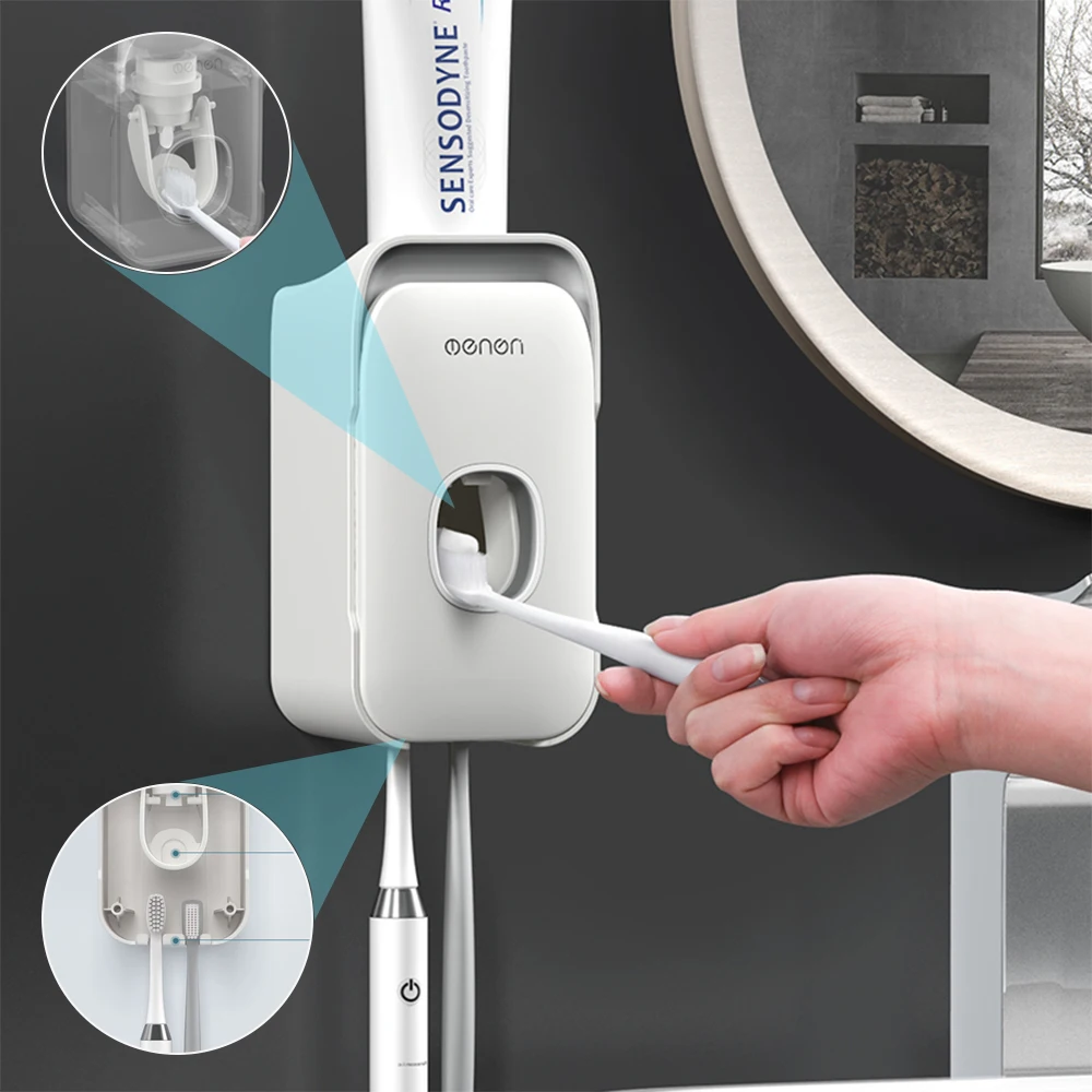 Automatic Toothpaste Dispenser With Toothbrush Holder Wall Mounted Toothpaste Squeezer Plastic Toothpaste Holder For Bathroom
Automatic Toothpaste Dispenser With Toothbrush Holder Wall Mounted Toothpaste Squeezer Plastic Toothpaste Holder For Bathroom