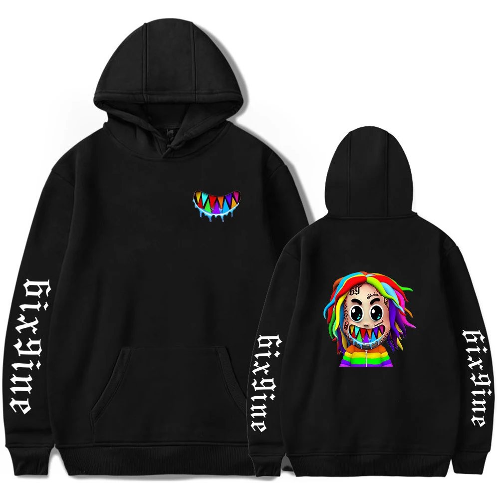 6ix9ine Hoodie Fashion Casual Rainbow Print Sweatshirt Album GOOBA Clothes Unisex Pullover Harajuku Hip Hop Vintage Loose Hoodie
6ix9ine Hoodie Fashion Casual Rainbow Print Sweatshirt Album GOOBA Clothes Unisex Pullover Harajuku Hip Hop Vintage Loose Hoodie
