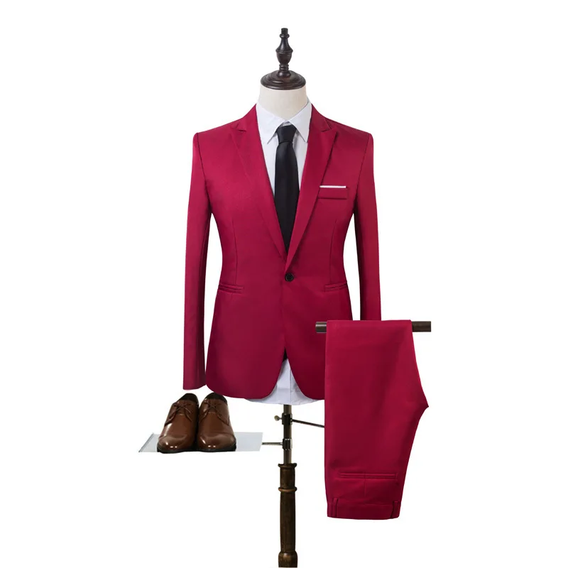 Korean Style 2Pcs Set Men Suit Plus Size Men Solid Full Sleeve Slim Blazer Suit Button Business Suit Work Clothes Business Suits
Korean Style 2Pcs Set Men Suit Plus Size Men Solid Full Sleeve Slim Blazer Suit Button Business Suit Work Clothes Business Suits