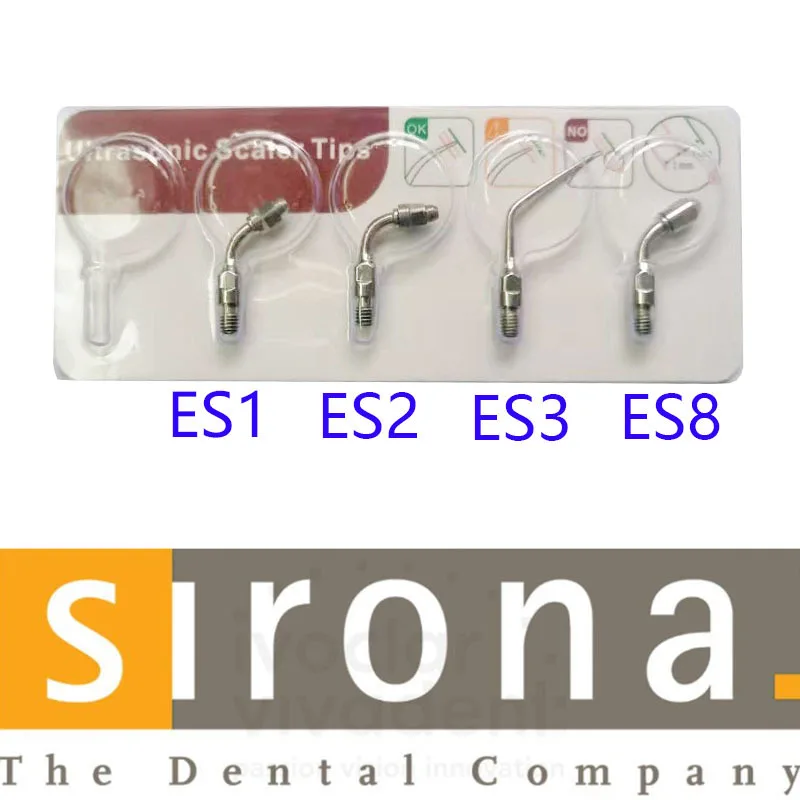 4 pieces/set Dental Ultrasonic Scaler Tip ES1, ES2, ES3, ES8 Compatible with Sirona
4 pieces/set Dental Ultrasonic Scaler Tip ES1, ES2, ES3, ES8 Compatible with Sirona