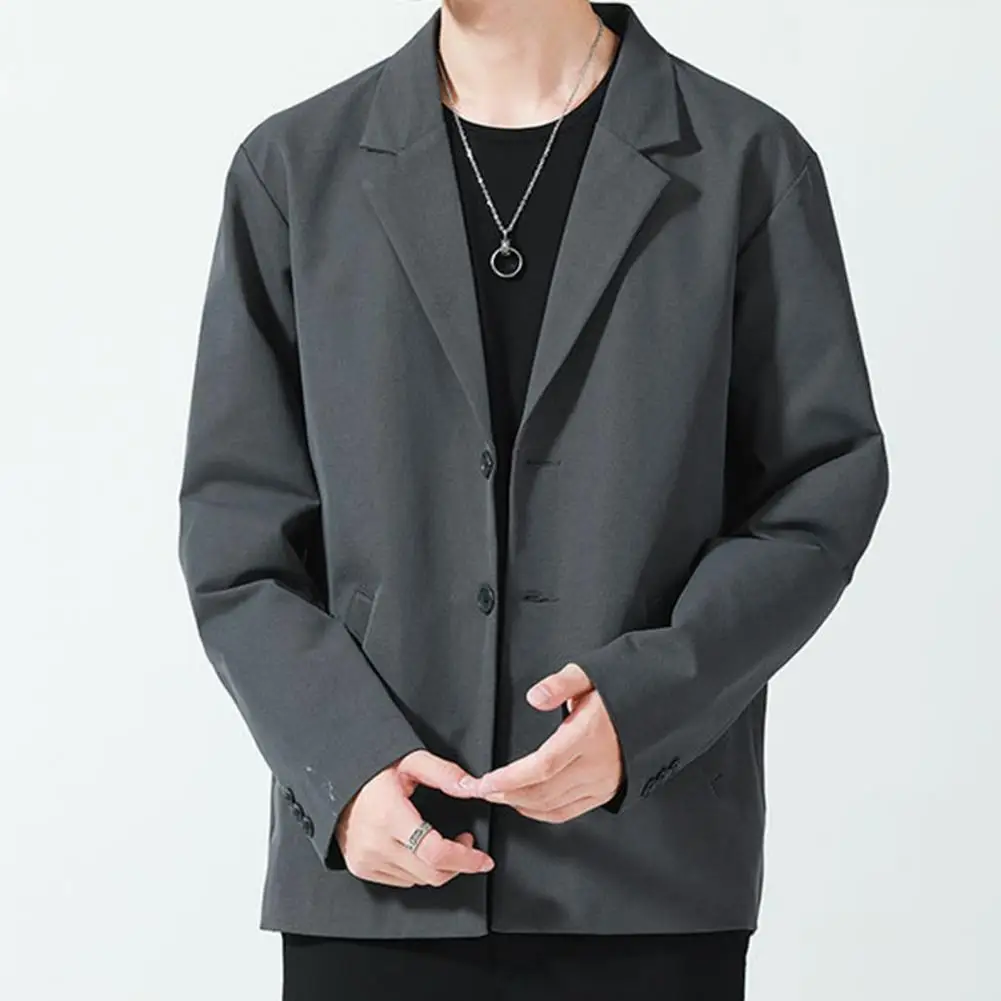 Men Blazer Vogue Single-breasted Solid Color Skin-friendly Breathable Summer Lapel Pockets Thin Jacket Casual Blazer 3XL
Men Blazer Vogue Single-breasted Solid Color Skin-friendly Breathable Summer Lapel Pockets Thin Jacket Casual Blazer 3XL