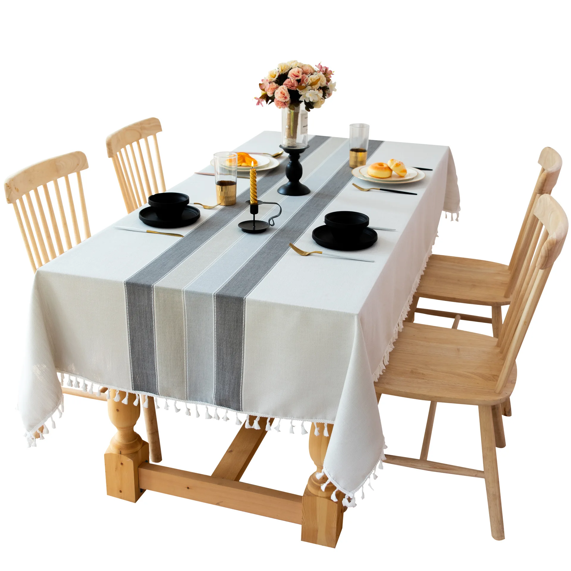 Modern Fabric Striped Tassel Cotton Linen Tablecloth For Table Cover Table Dining Desk Cloth Party Wedding Birthday Decoration
Modern Fabric Striped Tassel Cotton Linen Tablecloth For Table Cover Table Dining Desk Cloth Party Wedding Birthday Decoration