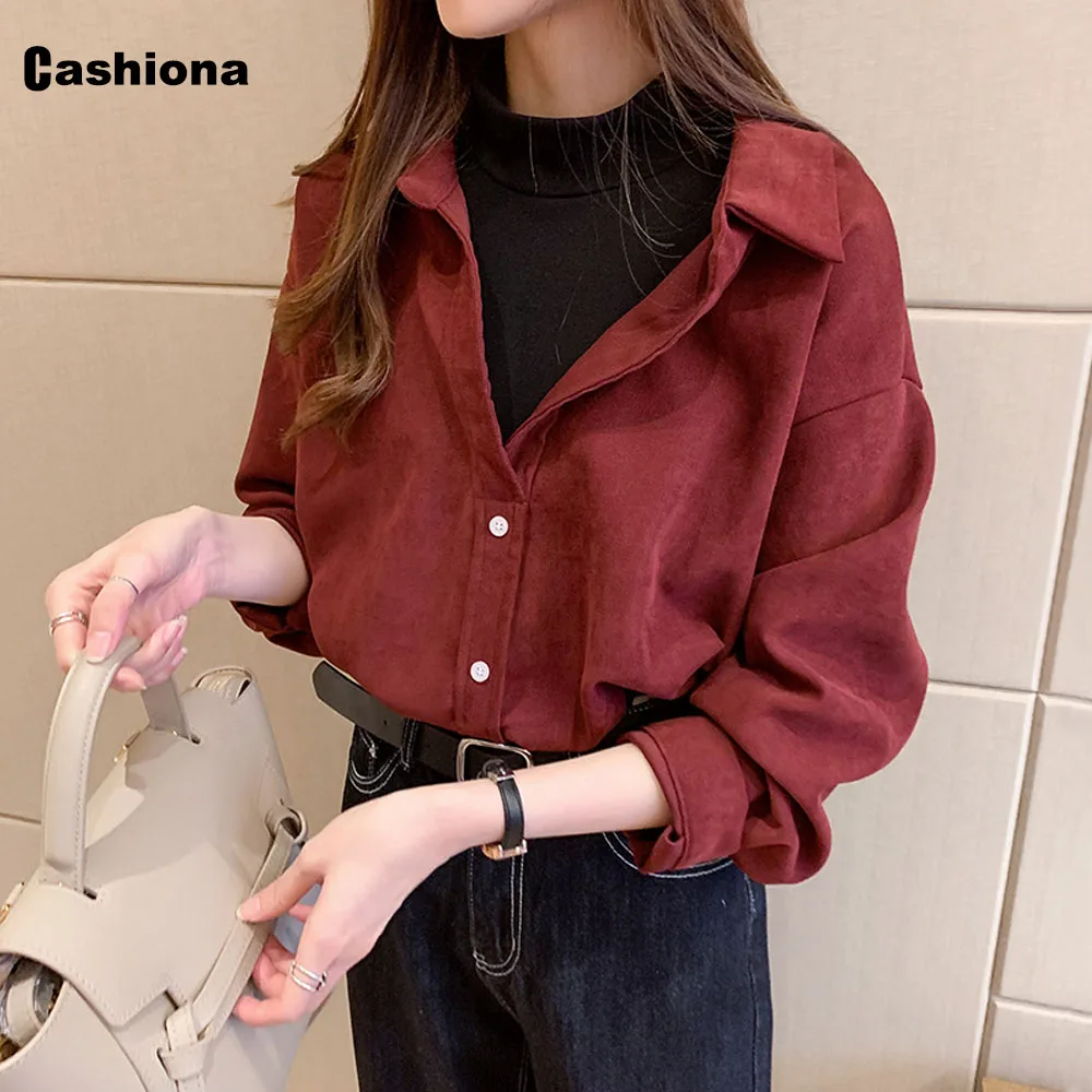Cashiona 2021 Spring Women's Top Long Sleeve Corduroy Blouse Kpop Elegant Leisure Casual blusas shirt ropa mujer femme clothing
Cashiona 2021 Spring Women's Top Long Sleeve Corduroy Blouse Kpop Elegant Leisure Casual blusas shirt ropa mujer femme clothing