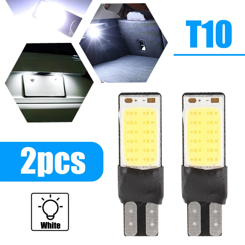 2Pcs Auto Car LED Bright White 6000K COB T10 W5W 194 168 Wedge Light Bulb 12V Universal Reading Light Signal Lamp Trunk Lights
2Pcs Auto Car LED Bright White 6000K COB T10 W5W 194 168 Wedge Light Bulb 12V Universal Reading Light Signal Lamp Trunk Lights