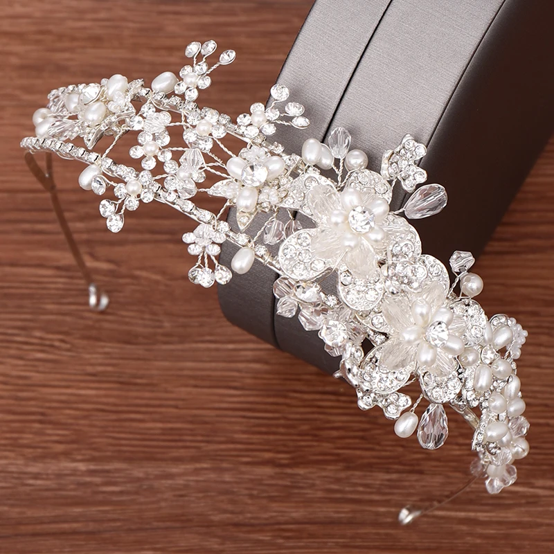 Bride Tiara Rhinestone Pearl Flower Crown Wedding Hair Accessories Women Bridal Crown Headband Hair Ornaments Princess Diadem
Bride Tiara Rhinestone Pearl Flower Crown Wedding Hair Accessories Women Bridal Crown Headband Hair Ornaments Princess Diadem