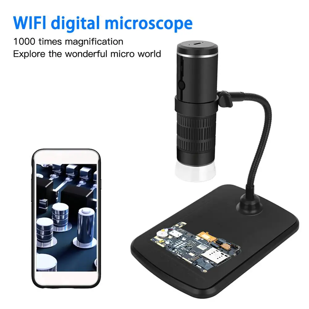 1000X Digital Microscope HD 1080P LED USB WiFi Microscope Mobile Phone Microscope Camera for Smartphone PCB Inspection Tools
1000X Digital Microscope HD 1080P LED USB WiFi Microscope Mobile Phone Microscope Camera for Smartphone PCB Inspection Tools