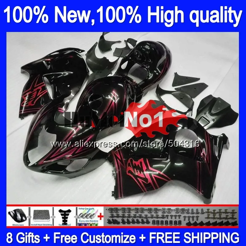 

Hayabusa For SUZUKI GSX-R1300 1996 1997 1998 99 00 01 27MC.174 GSXR 1300 GSXR1300 96 97 98 1999 2000 2001 Fairings Gloss Black