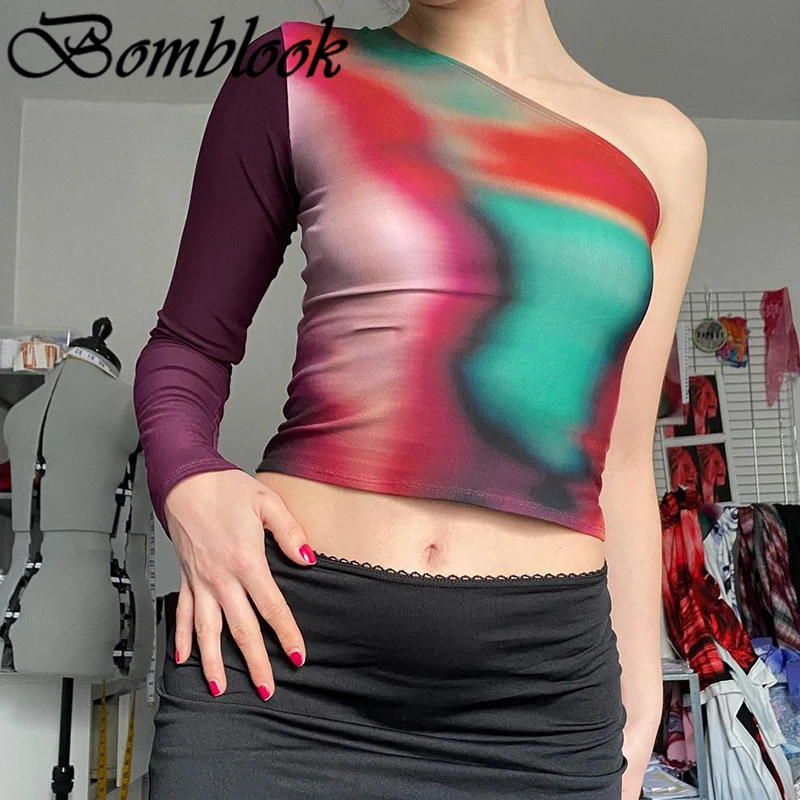 Bomblook Casual Fashion Women's Printed Tops Autumn 2021 Skew Collar Single Sleeve Patchwork Crop Tops Female Streetwears
Bomblook Casual Fashion Women's Printed Tops Autumn 2021 Skew Collar Single Sleeve Patchwork Crop Tops Female Streetwears
