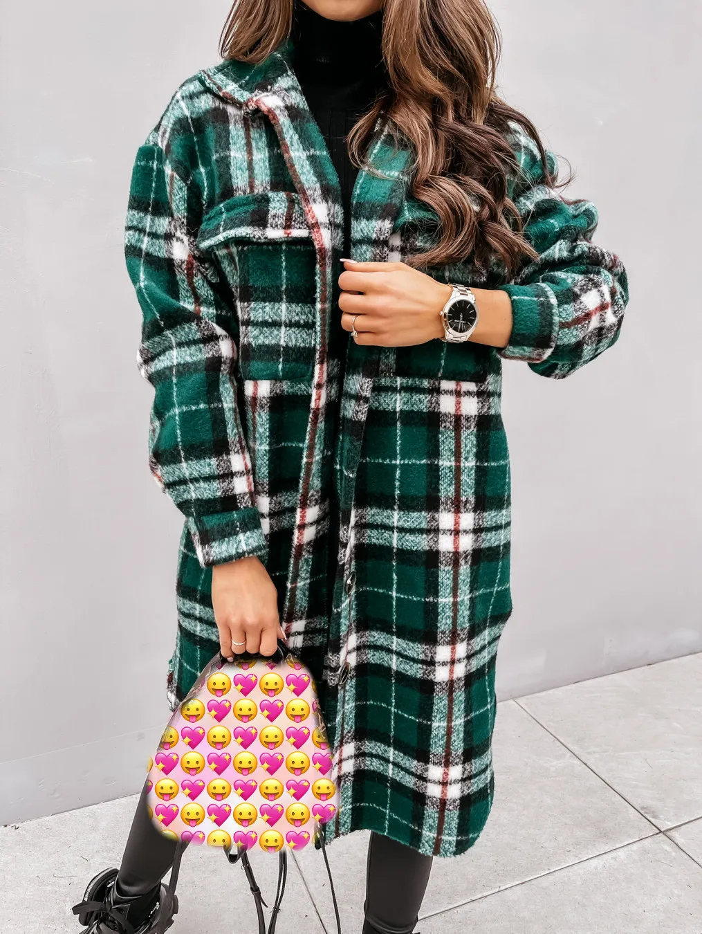 Plaids And Tweedst Female 2021 Korean Youth Spring And Autumn Plaid Lapel Long Sleeve Warm Jacket 
Plaids And Tweedst Female 2021 Korean Youth Spring And Autumn Plaid Lapel Long Sleeve Warm Jacket