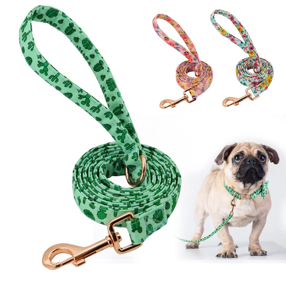 

5ft Fashion Dog Leash Printed Nylon Dogs Leashes For Small Medium Large Dogs Soft Pet Walking Lead Rope Chihuahua Pitbull Pug