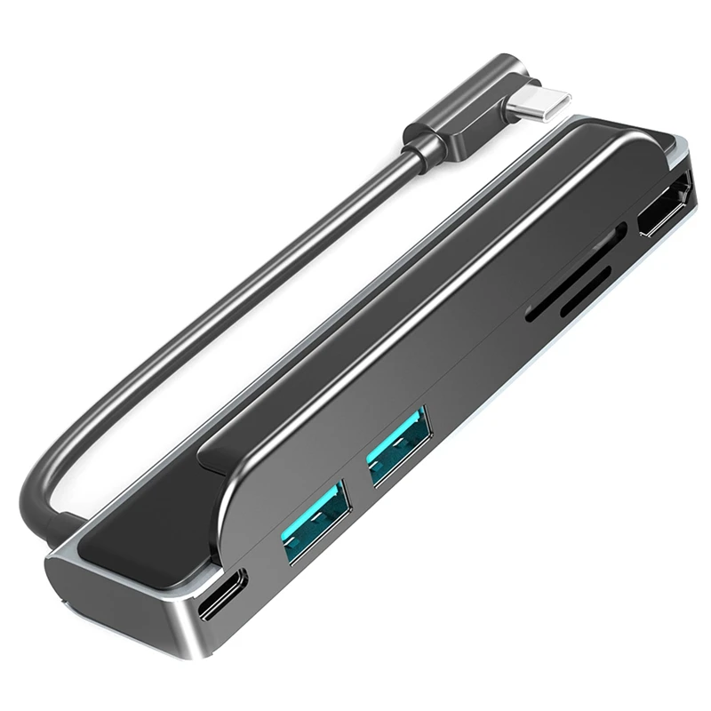Type-C Hub 6 in 1 Back Clip Bracket Portable Docking Station HDMI USB3.0 SD/TF Card Reader for Laptop and Mobile Phone
Type-C Hub 6 in 1 Back Clip Bracket Portable Docking Station HDMI USB3.0 SD/TF Card Reader for Laptop and Mobile Phone