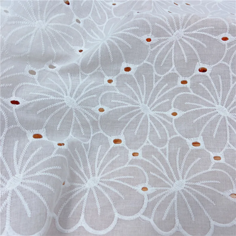 Soft White Pure Cotton Fabric Voile Eyelet Embroidery Cotton Fabric for Dress,Shirts,Children Clothing ,Curtain Decor
Soft White Pure Cotton Fabric Voile Eyelet Embroidery Cotton Fabric for Dress,Shirts,Children Clothing ,Curtain Decor